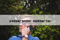 山东网站推广策划营销？ 网站策划推广方案？