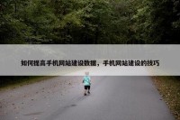 如何提高手机网站建设数据，手机网站建设的技巧