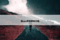 滚seo开的简单介绍