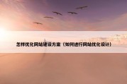怎样优化网站建设方案（如何进行网站优化设计）