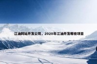 江油网站开发公司，2020年江油开发哪些项目