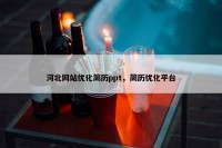 河北网站优化简历ppt，简历优化平台