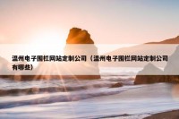 温州电子围栏网站定制公司（温州电子围栏网站定制公司有哪些）