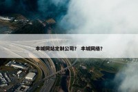 丰城网站定制公司？ 丰城网络？