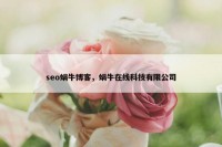 seo蜗牛博客，蜗牛在线科技有限公司