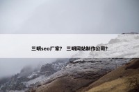 三明seo厂家？ 三明网站制作公司？
