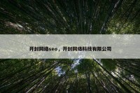 开封网络seo，开封网络科技有限公司