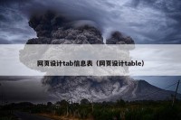 网页设计tab信息表（网页设计table）