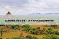 武汉网站开发哪家靠谱？ 武汉做网站建设公司哪家好？