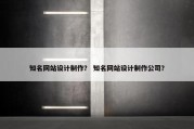 知名网站设计制作？ 知名网站设计制作公司？