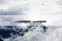 seo培训短期班？ seo的培训班？