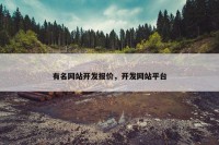 有名网站开发报价，开发网站平台