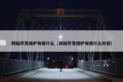 网站开发维护有些什么（网站开发维护有些什么内容）