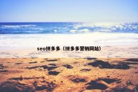 seo拼多多（拼多多营销网站）
