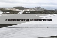 企业网站优化推广要多少钱（企业网站推广优化公司）