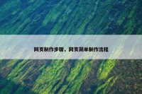 网页制作步骤，网页简单制作流程
