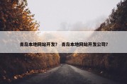 青岛本地网站开发？ 青岛本地网站开发公司？