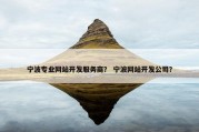 宁波专业网站开发服务商？ 宁波网站开发公司？