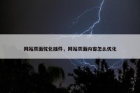 网站页面优化插件，网站页面内容怎么优化