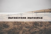 网站开发报价开发周期（网站开发收费标准）