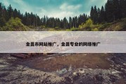金昌市网站推广，金昌专业的网络推广