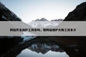 网站开发维护工资高吗，做网站维护大概工资多少