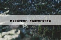 陇南网站优化推广，陇南网络推广策划方案