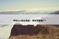 怀化seo优化供应？ 怀化百度推广？