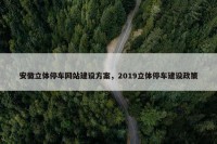 安徽立体停车网站建设方案，2019立体停车建设政策