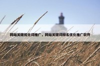 网站关键优化词推广，网站关键词排名优化推广软件