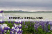 怎样做好谷歌seo（谷歌官方seo入门指南）