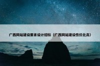 广西网站建设要素设计招标（广西网站建设性价比高）