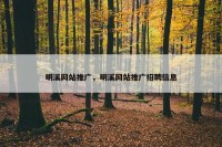 明溪网站推广，明溪网站推广招聘信息