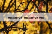 凤台seo推广公司，凤台seo推广公司有哪些