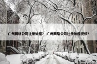 广州网络公司注册流程？ 广州网络公司注册流程视频？