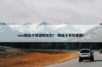 seo网站子页结构优化？ 网站子页效果图？