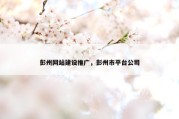 彭州网站建设推广，彭州市平台公司