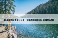 网易游戏网页设计公司（网易游戏网页设计公司怎么样）