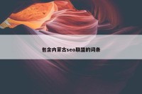 包含内蒙古seo联盟的词条