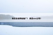 吴忠企业网站推广？ 吴忠seo公司？