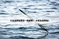 小企业网站建设一般收费？ 小型企业网站？