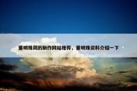 董明珠简历制作网站推荐，董明珠资料介绍一下