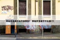 网站开发属什么行业类型？ 网站开发属于什么部门？