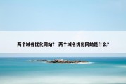 两个域名优化网站？ 两个域名优化网站是什么？