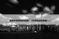 西安外贸建站网站推广（外贸网站搭建推广）