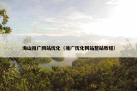 海山推广网站优化（推广优化网站整站教程）