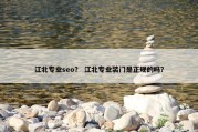 江北专业seo？ 江北专业装门是正规的吗？