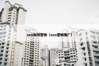 seo如何营销（seo营销推广）