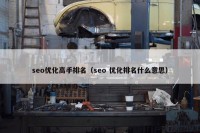 seo优化高手排名（seo 优化排名什么意思）