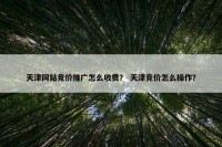 天津网站竞价推广怎么收费？ 天津竞价怎么操作？